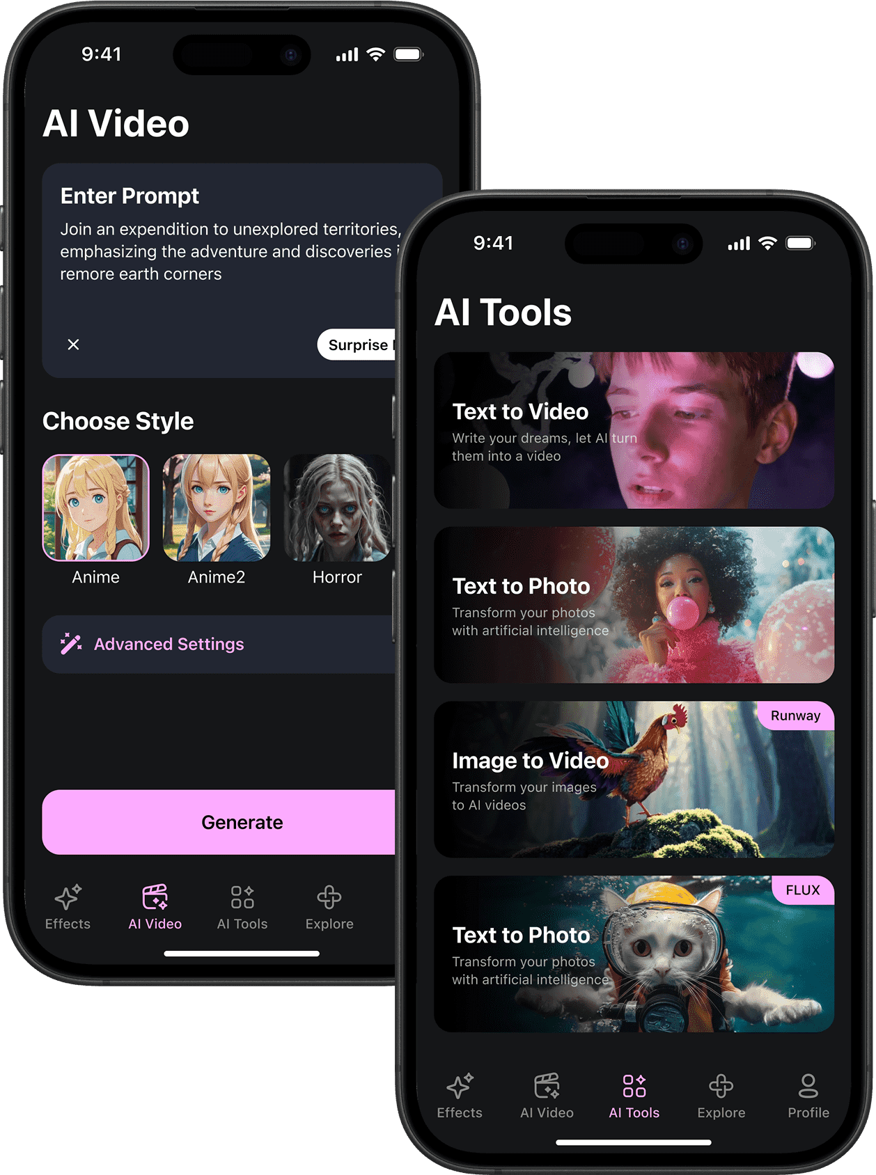 AI Video App Screenshots